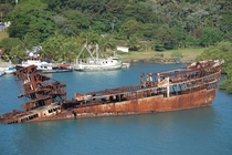 Ship left to rot away in Costa Rica 