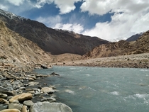 Shyok river in Nubra Valley 