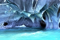 Simply breathtaking Like something out of an alien landscape Chilean Marble Caves 