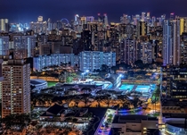 Singapore city after dark
