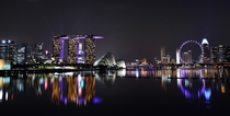Singapore skyline from Marina Barrage - by Owais Khan 