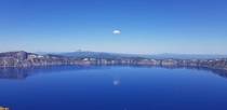 Single Cloud reflected on Crater Lake OR 