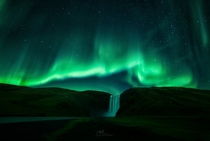 Skogafoss Aurora - Iceland 