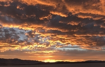 Sky on Fire Sunset over the Blackrock Desert in Northern Nevada