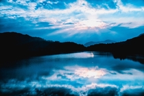 Sky Reflecting Off Thousand Island Lake Taiwan