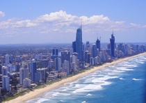 Skyline dominated by Q Tower Gold Coast Australia x