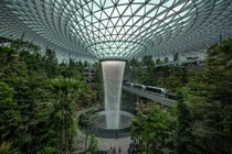 Skytrain inside Jewel Changi Airport Singapore