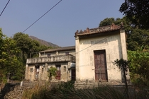 Small Chinese Villages Abandoned Temple Lantau Island 