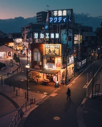 Small Grilled fish shop in Tokyo in the evening