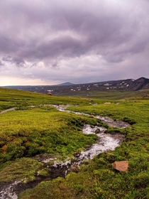 Small river in lush valley Armenia 