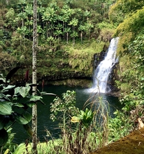 Small waterfall on Big Island Hawaii 