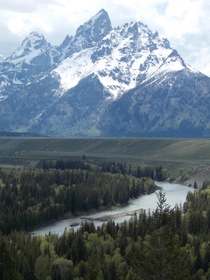 Snake River Overlook made famous by Ansel Adams in Grand Teton National Park Wyoming 