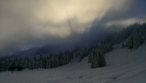 Snoqualmie Pass WA in ghastly shadows 