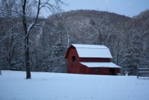 Snow Covered Barn Cass WV 