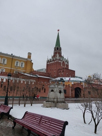 Snowfall at the Kremlin Taken in December  OC