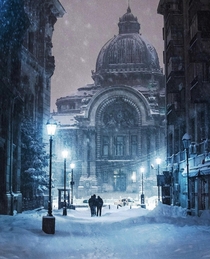 Snowy Bucharest