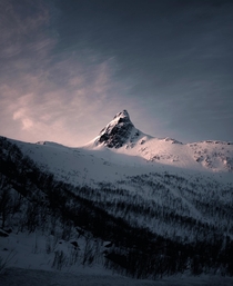 Snowy mountain in Norway 