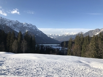 Snowy mountains taken near Schruns Austria February  