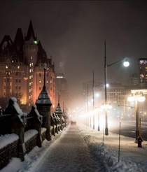 Snowy night in Ottawa