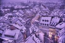 Snowy village in Germany