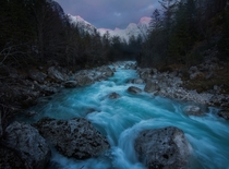 Soa river in Trenta valley Slovenia   x