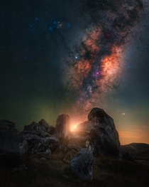 Some rocks amp Milky Way at Castle Hill New Zealand 