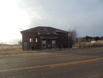 Something sad yet fascinating about abandoned schools This is at the site of Colusa KS The town was only active for three years but the school lived on