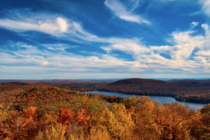 Southern Adirondacks in peak autumn 