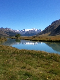 Southern Alps from Ohau New Zealand 