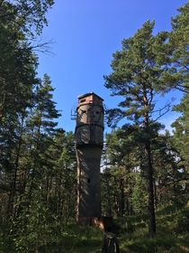 Soviet Cold War era watchtower on Hiiumaa island Estonia