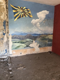 Soviet era mural Found in abandoned cinema