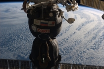Soyuz docked to the Space Station 