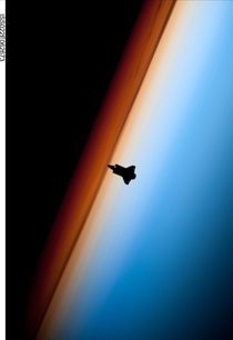 Space shuttle Endeavour over the Earth Credit NASA