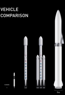 SpaceX Rockets Size Comparison