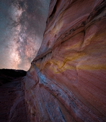 Spent the night next to the painted sandstone walls of South Coyote Buttes underneath the Milky Way Arizona 