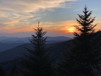 Spring Sunset in the Great Smoky Mountains 