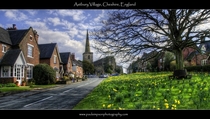 Spring time at magnificent village Astbury Cheshire England 