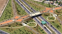 SR  Union Road Interchange - Californias st DDI - opened last week