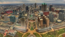 St Louis as seen from the top of the Arch 