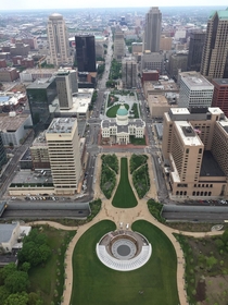 St Louis Missouri USA as seen from the Arch