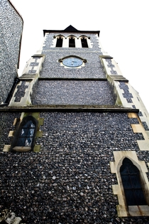 St Nicholas Church Gothic-style flint construction  Sutton UK