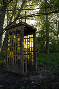 Stained glass structure at the Union Bay Natural Area Seattle 