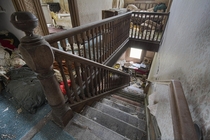 Staircase Inside a Massive Abandoned Ontario Country House 