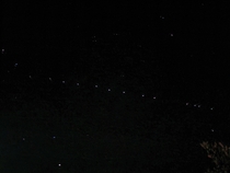 Starlink satellites over Julian CA