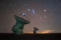 Stars of Orion twinkle over ALMA 