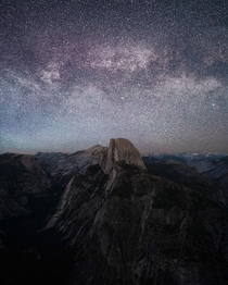 Stars over Half Dome Yosemite 