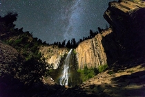 Stars over Palisade Falls Montana 