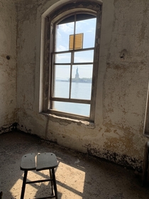 Statue of Liberty from the Communicable Disease Ward on Ellis Island