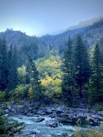 Stevens Pass near Leavenworth Washington autumn  