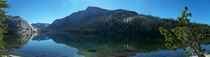 Still Water and Mirrored Mountains Tenaya Lake Yosemite National Park California 